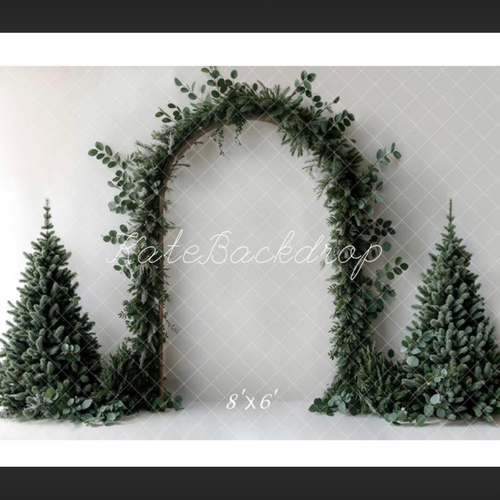 Kate Backdrop Greenery Holiday Arch and Tree Set